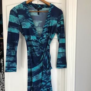 BCBG Printed Wrap Dress